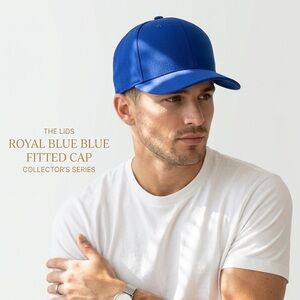 Lids Royal Blue Fitted Hat - Size 6 7/8 (In-Between Boys/Men’s)
